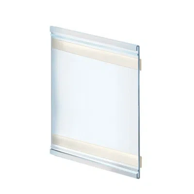 Azar Displays 6"w X 7"h Adhesive-back Nameplate, 10-pack In Clear