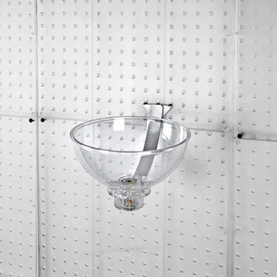 Azar Displays 8" Bowl Display With Curved Metal Arm For Pegboard/slatwall In Clear