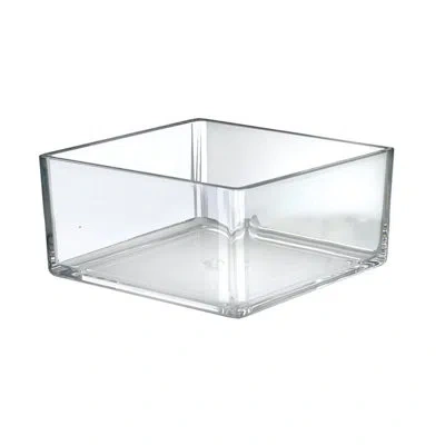 Azar Displays 8" Deluxe Clear Acrylic Square Cube Bin For Counter, 4-pack