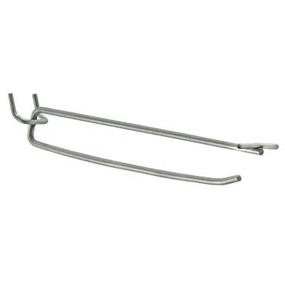 Azar Displays 8" Metal Wire Flip Scan Hook .187"diameter, 50-pack In Clear