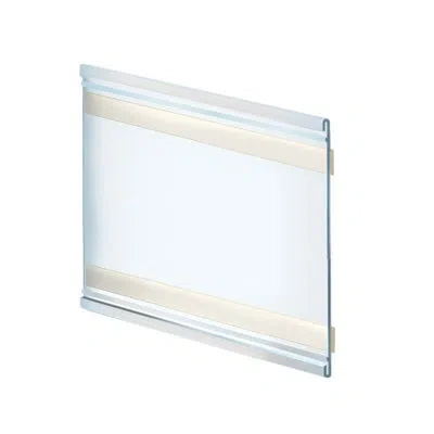 Azar Displays 8.5"w X 6"h Adhesive-back Nameplate, 10-pack In Clear