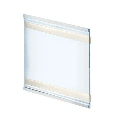 Azar Displays 8.5"w X 7"h Adhesive-back Nameplate, 10-pack In Clear