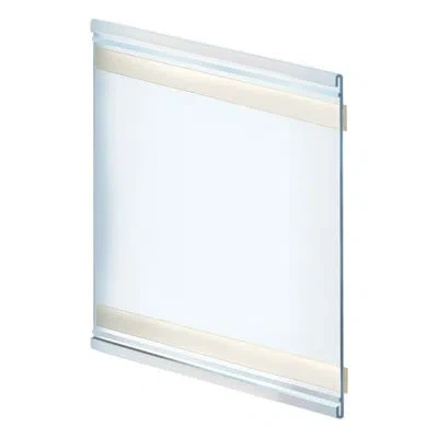 Azar Displays 8.5"w X 8"h Adhesive-back Nameplate, 10-pack In Clear
