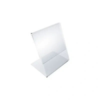 Azar Displays Angled L-shaped Sign Holder Frame With Slant Back Design 2"x 3''high- Vertical/portrait. Photo Booth In Clear