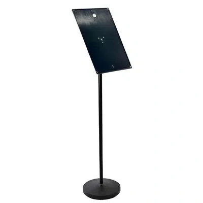 Azar Displays Black Pedestal Sign Holder For Floor 11" X 17" Swivel Frame For Portrait/landscape On Straight Pole 