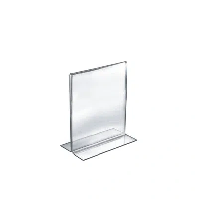 Azar Displays Bottom Loading Clear Acrylic T-frame Sign Holder 5.5" Wide X 8.5'' High Vertical/portrait, 10-pack