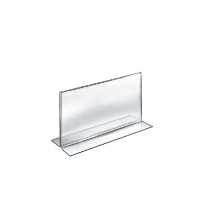 Azar Displays Bottom Loading Clear Acrylic T-frame Sign Holder 8.5" Wide X 5.5'' High-vertical/portrait, 10-pack