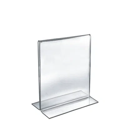 Azar Displays Bottom Loading Clear Acrylic T-frame Sign Holder Holder 8.5" Wide X 11''high- Vertical/portrait, 10-