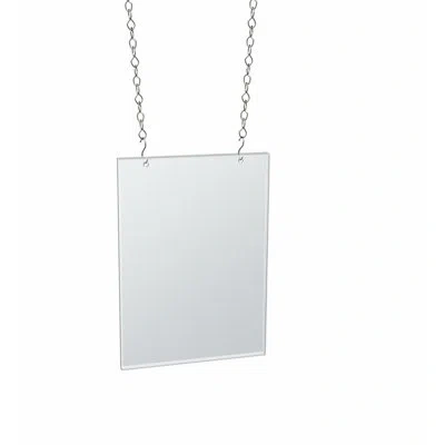 Azar Displays Clear Acrylic Hanging Ceiling Poster Frame 11" Wide X 8.5" High Vertical/portrait. Includes Hanging 