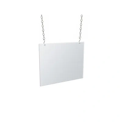 Azar Displays Clear Acrylic Hanging Ceiling Poster Frame 14" Wide X 11" High Vertical/portrait. Includes Hanging H