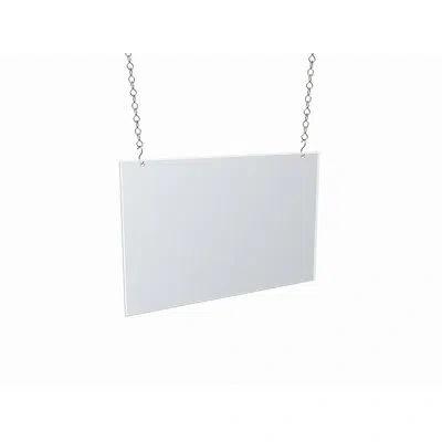 Azar Displays Clear Acrylic Hanging Ceiling Poster Frame 17" Wide X 11" High Horizontal/landscape. Includes Hangin