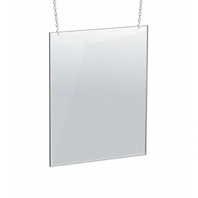 Azar Displays Clear Acrylic Hanging Ceiling Poster Frame 18" Wide X 24" High Vertical/portrait. Includes Hanging H