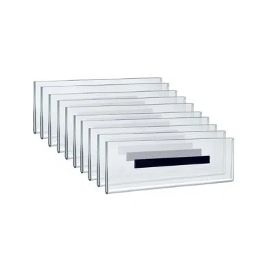 Azar Displays Clear Acrylic Magnet Back Sign Holder Frames 8.5" W X 2.5" H - Horizontal / Landscape, 10-pack
