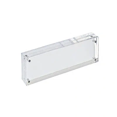 Azar Displays Clear Acrylic Magnetic Photo Frame Block 3" X 11" Vertical/horizontal