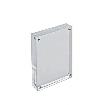 Azar Displays Clear Acrylic Magnetic Photo Frame Block 5" X 7" Vertical/horizontal