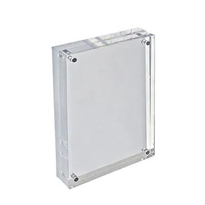Azar Displays Clear Acrylic Magnetic Photo Frame Block 8.5" X 5.5" Vertical/horizontal