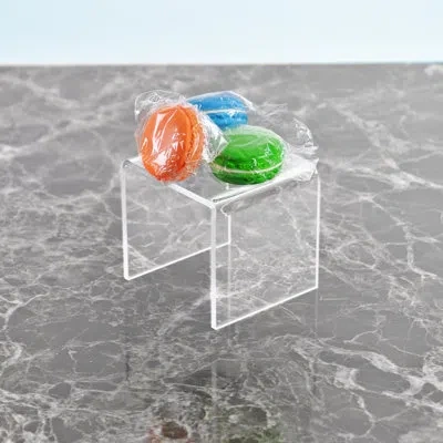 Azar Displays Clear Acrylic Riser Pedestal Display 2"w X 2"d X 2"h, 4-pack