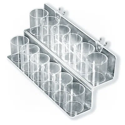Azar Displays Clear Acrylic Two-tier Twelve Cup Holder For Pencils, Pens, Or Brushes, Cosmetic Pen Cup Display Org