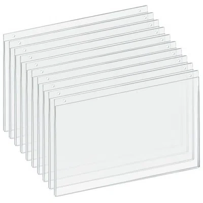 Azar Displays Clear Acrylic Wall Hanging Frame 14" Wide X 8.5'' High - Horizontal/landscape, 10-pack