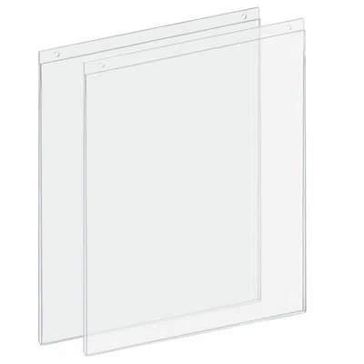 Azar Displays Clear Acrylic Wall Hanging Frame 17" Wide X 22'' High - Vertical/portrait, 2-pack