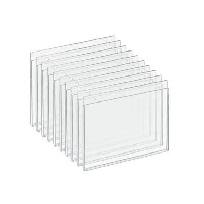 Azar Displays Clear Acrylic Wall Hanging Frame 7" Wide X 5.5" High - Horizontal/landscape, 10-pack