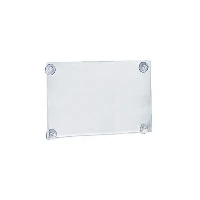 Azar Displays Clear Acrylic Window/door Sign Holder Frame With Suction Cups 14''w X 11''h, 2-pack
