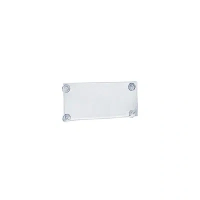 Azar Displays Clear Acrylic Window/door Sign Holder Frame With Suction Cups 8.5''w X 5.5''h, 2-pack