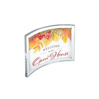 Azar Displays Curved Magnetic Acrylic Sign Holder 7"w X 5"h, 2-pack In Clear