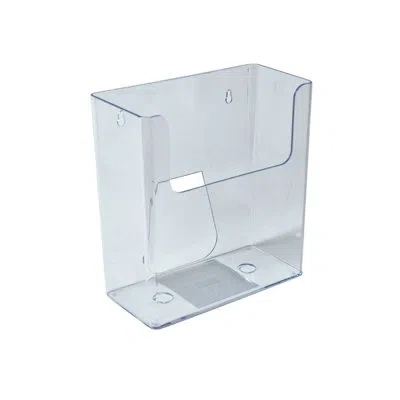 Azar Displays Desktop Or Wall Mount Deep File Holder, 4-pack In Transparent