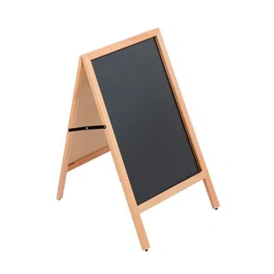 Azar Displays Double Sided A-frame Write-on Chalkboard Sidewalk Sign, 23.5"w X 30.75"h In Black