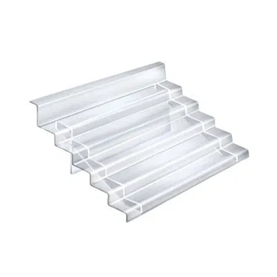 Azar Displays Flip Five-tier Shelf Counter Step Display, Two In One System In Clear