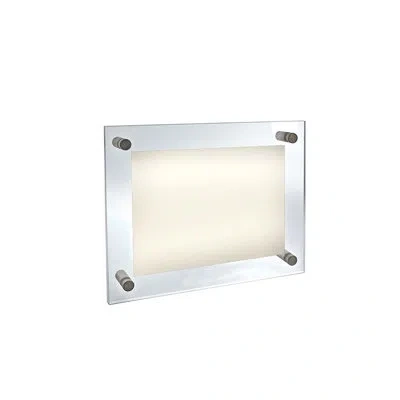 Azar Displays Floating Acrylic Wall Frame With Silver Stand Off Caps: 8.5" X 5.5" Graphic Size, Overall Frame Size In Clear