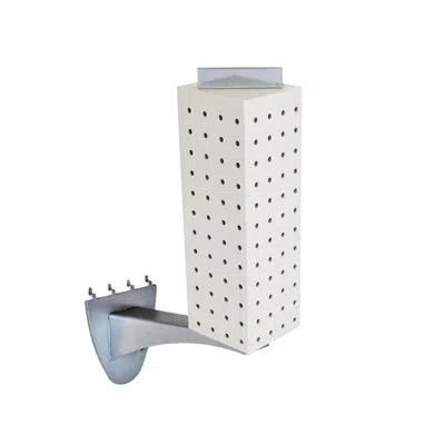 Azar Displays Four-sided 4"w X 12"h Pegboard Tower With Extension Rod