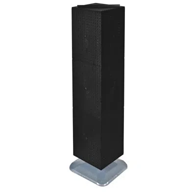 Azar Displays Four-sided Pegboard Tower Floor Display On Revolving Base. Spinner Rack Stand. Panel Size: 14"w X 60
