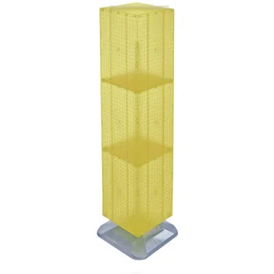 Azar Displays Four-sided Pegboard Tower Floor Display On Revolving Base. Spinner Rack Stand. Panel Size: 14"w X 60