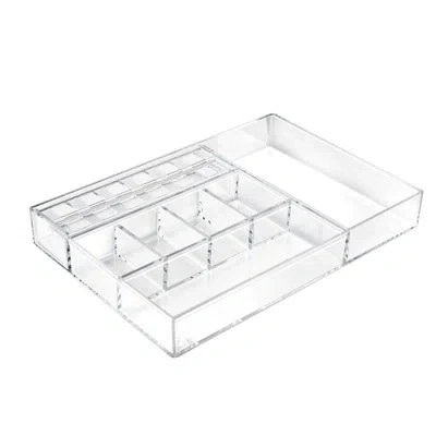 Azar Displays Large Clear Cosmetic Organizer For Counter With Compartments