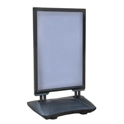 Azar Displays Large Indoor/outdoor Weighted Aluminum Two Sided Sidewalk Frame And Curb Sign Holder 30"w X 40"h In Black
