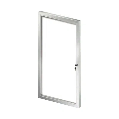 Azar Displays Medium Enclosed Magnetic Message Board W/ Lock & Key In White;silver