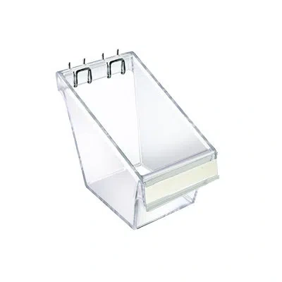 Azar Displays Mini Clear Plastic Molded Bucket, Storage Container Bin For Pegboard, Slatwall, Or Counter With Labe