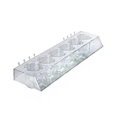 Azar Displays Molded 6-cup Display Tray, 2-pack In Clear
