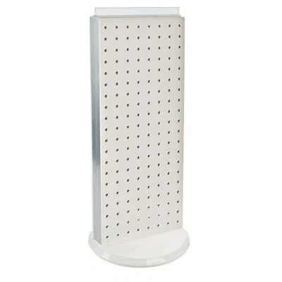 Azar Displays Non-revolving 8"w X 20.75"h Pegboard Counter Display In White