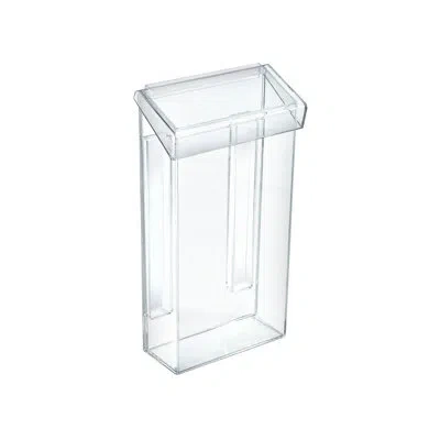 Azar Displays Outdoor Adhesive Wall Mount Trifold Brochure Holder W/ Clear Lid For 4"w X 9"h Literature, 2-pack