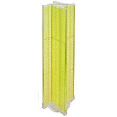 Azar Displays Pinwheel Pegboard Floor Display On Revolving Base. Spinner Rack Stand. Panel Size: 13.5"w X 60"h