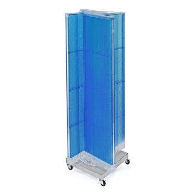 Azar Displays Pinwheel Pegboard Floor Display On Revolving Wheeled Base. Spinner Rack Stand. Panel Size: 16"w X 60