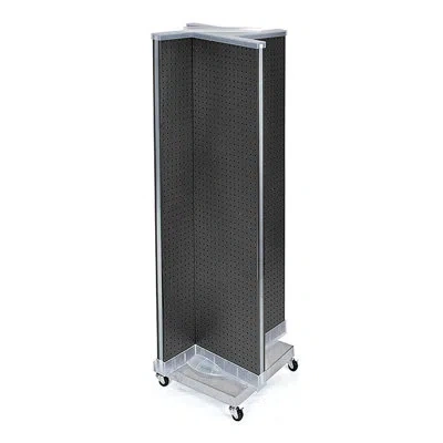 Azar Displays Pinwheel Pegboard Floor Display On Revolving Wheeled Base. Spinner Rack Stand. Panel Size: 16"w X 60