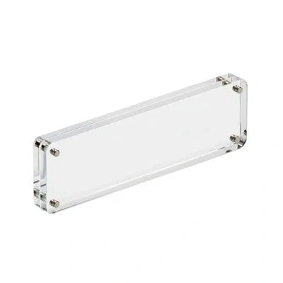 Azar Displays Premium Rounded Clear Acrylic Magnetic Photo Frame, 3" X 11"