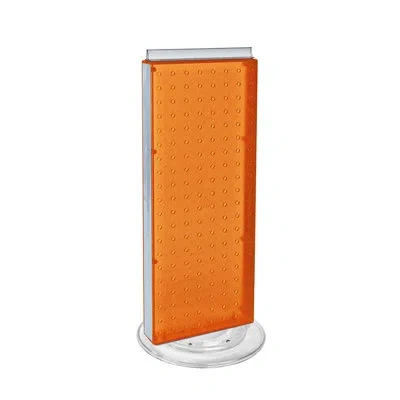 Azar Displays Revolving 8"w X 20.625"h Pegboard Counter Display In Orange