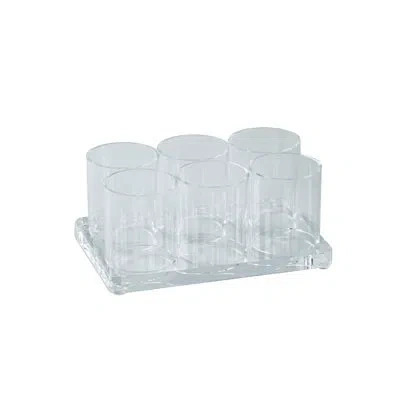 Azar Displays Six Cup Acrylic Deluxe Holder In Clear