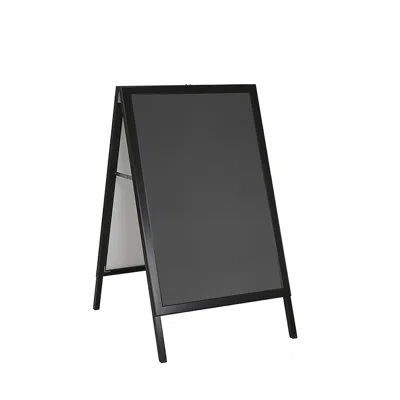 Azar Displays Small Black Slide In A-frame Double-sided Indoor/outdoor Sidewalk Stand 22"w X 28"h