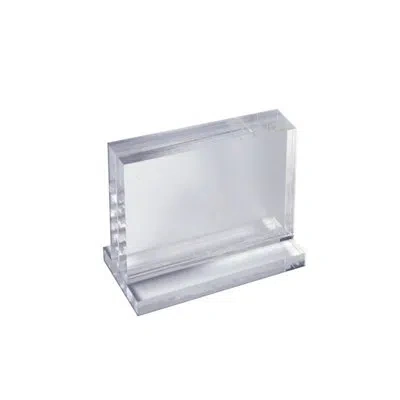 Azar Displays The Imperial Collection: Acrylic Block Frame On Acrylic Base, Horizontal 7"w X 5"h In Clear